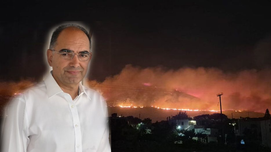 Πάρος: Ο Μπιζάς ζητά άμεσα αντιπλημμυρικά έργα μετά τη μεγάλη πυρκαγιά