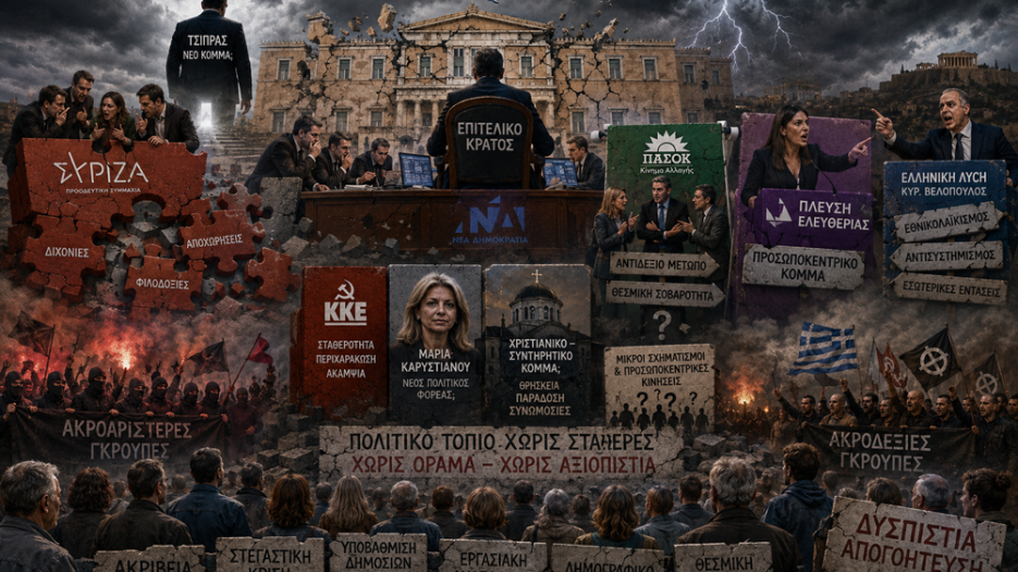 Η Ελλάδα των κομμάτων σε κρίση: γκρίνια, φόβος και πολιτική εσωτερική αντιπαράθεση αλλά και αποσύνθεση